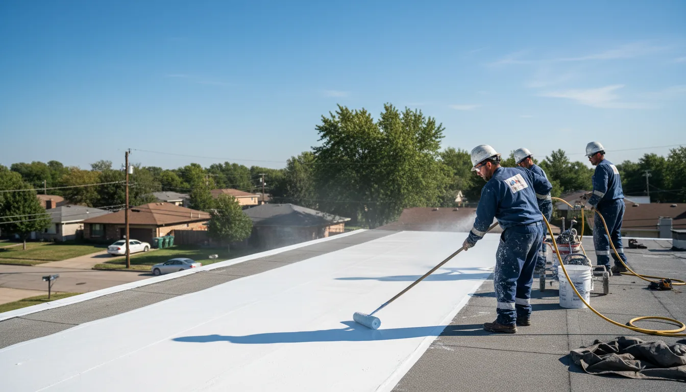 Commercial roof coating in Skokie, IL near me